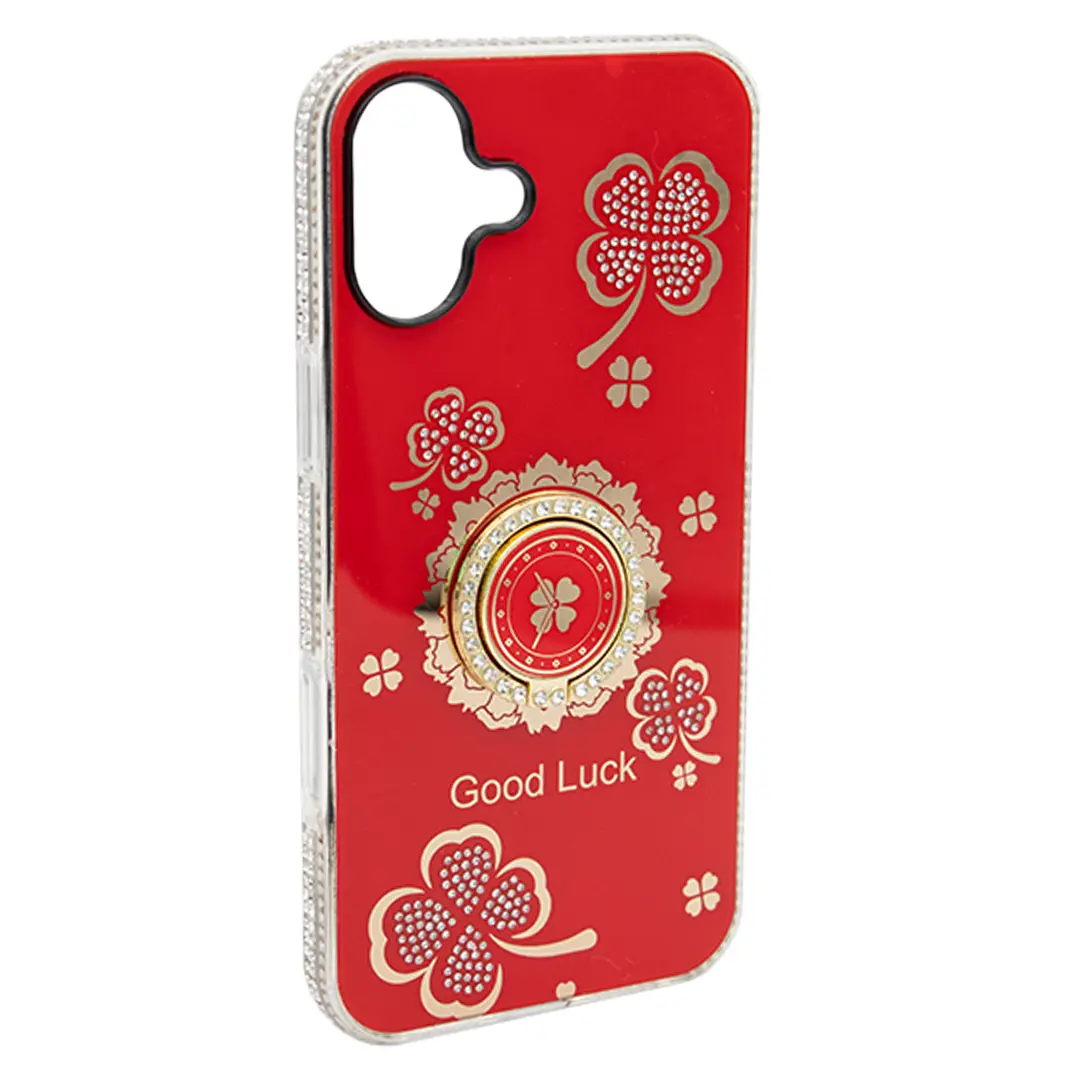 iPhone 16 Bling Diamond Lucky Case Red